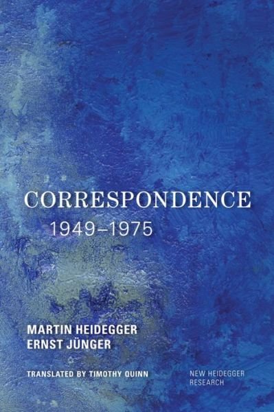 Cover for Martin Heidegger · Correspondence 1949-1975 - New Heidegger Research (Innbunden bok) (2016)