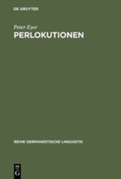 Cover for Peter Eyer · Perlokutionen (Book) (1987)