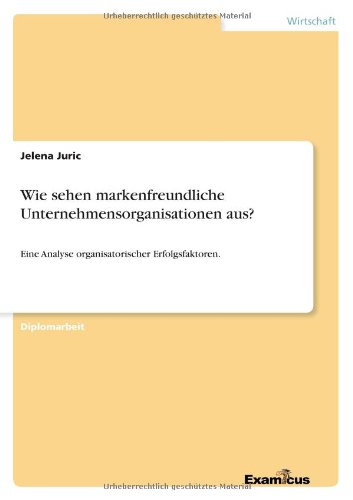 Cover for Jelena Juric · Wie Sehen Markenfreundliche Unternehmensorganisationen Aus? (Paperback Book) [German edition] (2012)