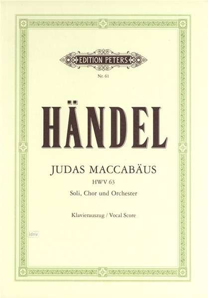 Cover for Handel · Judas Maccabeus (Partitur) (2001)