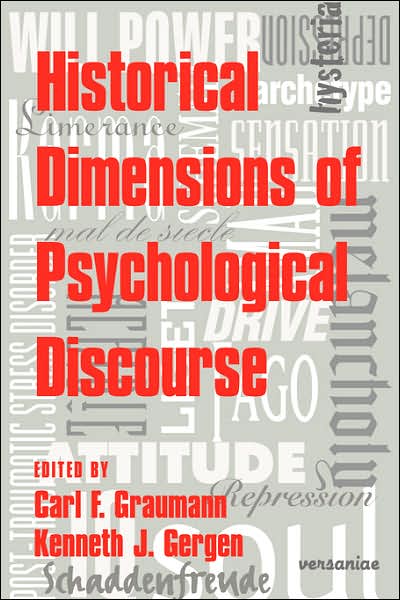 Cover for Carl F Graumann · Historical Dimensions of Psychological Discourse (Paperback Book) (2006)