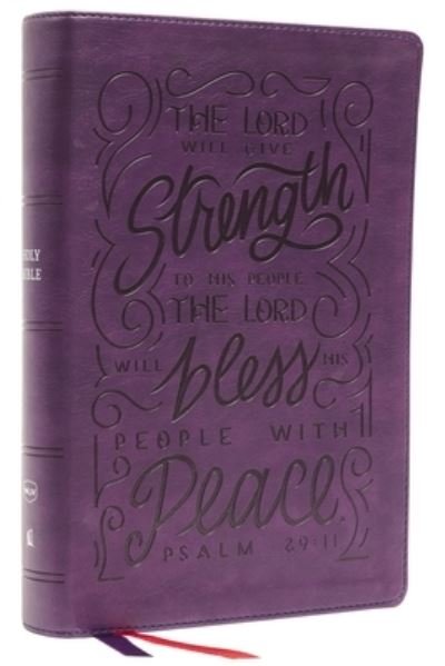 Cover for Thomas Nelson · NKJV, Giant Print Center-Column Reference Bible, Verse Art Cover Collection, Leathersoft, Purple, Red Letter, Comfort Print: Holy Bible, New King James Version (Leather Book) (2022)