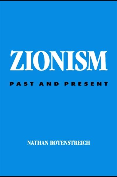 Cover for Nathan Rotenstreich · Zionism: Past and Present (S U N Y Series in Jewish Philosophy) (Paperback Book) (2008)