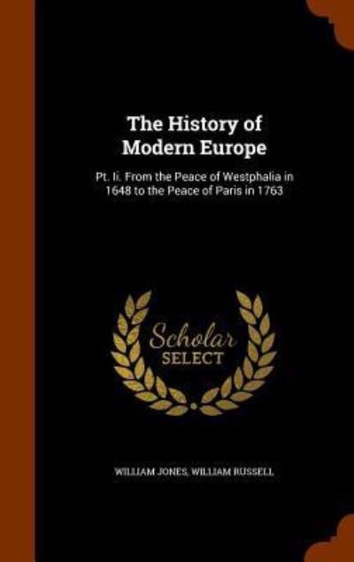 Cover for Sir William Jones · The History of Modern Europe (Hardcover Book) (2015)