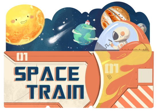 Cover for Christopher Robbins · Space Train - On-Track Learning (Board book) (2025)