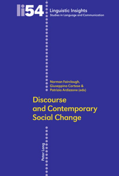 Cover for Discourse and Contemporary Social Change - Linguistic Insights (Paperback Book) (2007)