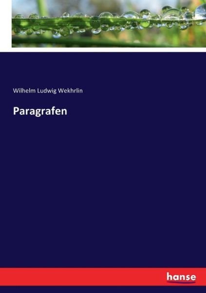 Cover for Wekhrlin · Paragrafen (Buch) (2017)