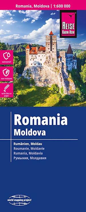 Cover for Romania and Moldova Map: 1:600,000 scale (Landkart) [New edition] (2025)