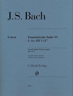 Cover for Johann Sebastian Bach · French Suite VI E major BWV 817 (Pocketbok) (2022)