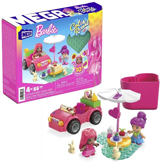 Mega Bloks Barbie · Barbie Color Reveal Convertible Road Trip (MERCH) (2024)