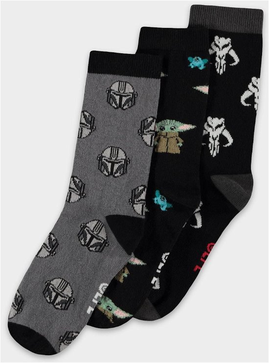 Crew Socks Multicolor (Calzini Tg. 39/42) (3Pack) - Star Wars: The Mandalorian - Merchandise -  - 8718526139761 - 26 november 2021