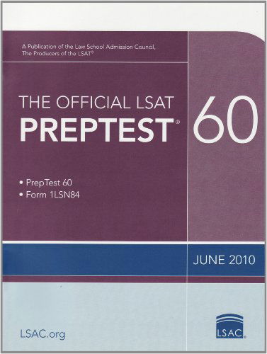 Cover for Law School Admission Council · The Official Lsat Preptest 60: (June 2010 Lsat) (Paperback Book) (2010)