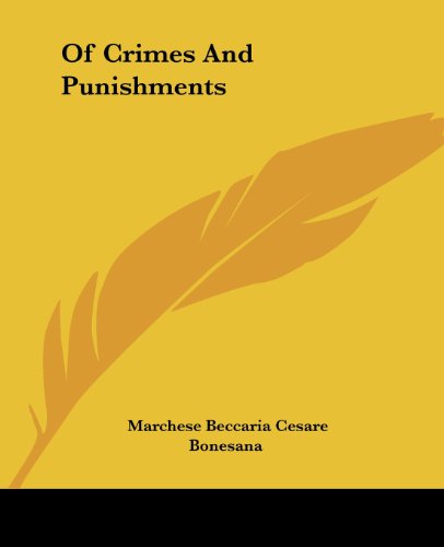 Cover for Marchese Beccaria Cesare Bonesana · Of Crimes and Punishments (Paperback Book) (2004)