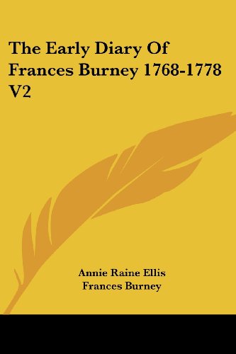 Cover for Frances Burney · The Early Diary of Frances Burney 1768-1778 V2 (Taschenbuch) (2006)