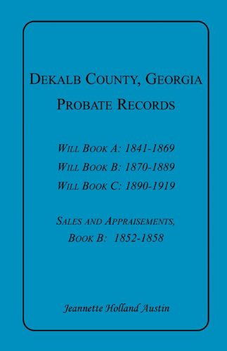 Cover for Jeannette Holland Austin · Dekalb County, Georgia, Probate Records (Paperback Book) (2009)