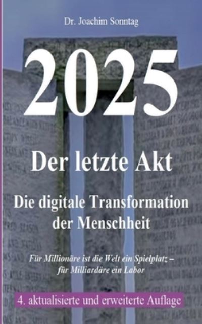 Cover for Joachim Sonntag · 2025 - Der letzte Akt (Paperback Book) (2022)