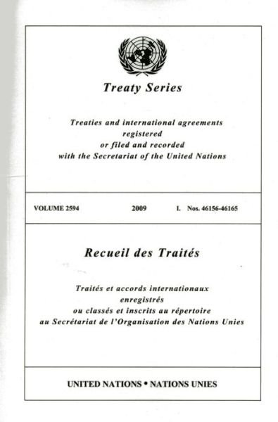 Cover for United Nations · Treaty Series: Volume 2594 (Paperback Bog) (2013)