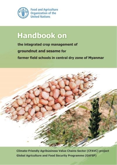 Cover for Food and Agriculture Organization · Handbook on the integrated crop management of groundnut and sesame for farmer field schools in central dry zone of Myanmar (Paperback Bog) (2022)