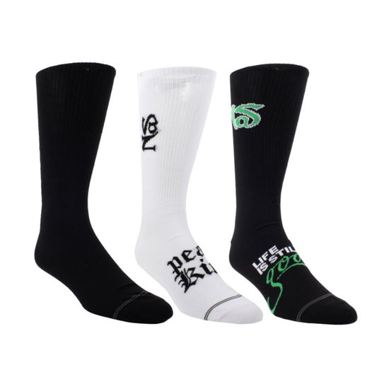 Cover for Nas · Nas Assorted Crew Socks 3 Pack (One Size) (TØJ) (2024)