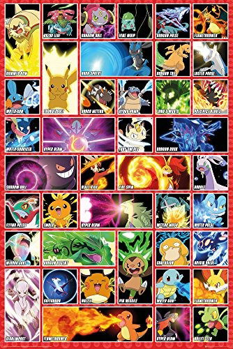 POKEMON - Poster Moves (91.5x61) - Großes Poster - Fanituote - Gb Eye - 5028486358762 - torstai 7. helmikuuta 2019