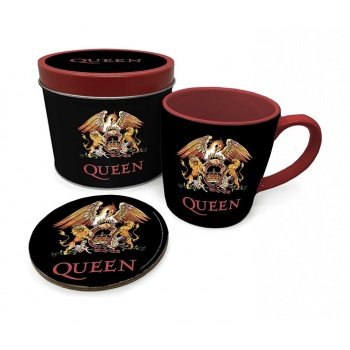 Tazza, Sottobicchiere In Gift Tin Logo - Queen - Produtos - Ambrosiana - 5050293854762 - 2 de outubro de 2020