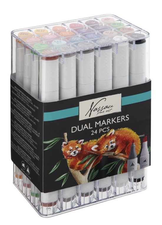 Cover for Nassau · Markers Dual Tip 24 Pcs  White - (k-ar0104/22ge) (Spielzeug)