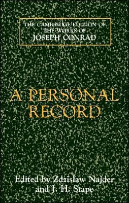 Cover for Joseph Conrad · A Personal Record - The Cambridge Edition of the Works of Joseph Conrad (Gebundenes Buch) (2008)