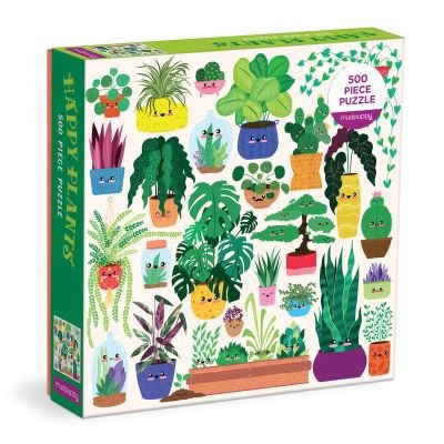 Cover for Mudpuppy · Happy Plants 500 Piece Family Puzzle (SPIL) (2023)