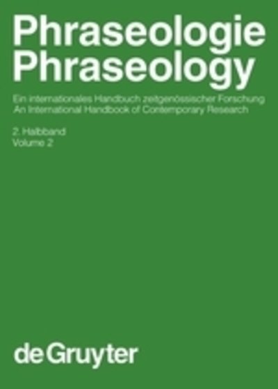 Cover for Et Al. · Phraseologie.Gruyter.02 (HSK 28.2) (Bog) [German, Slp Blg edition] (2007)