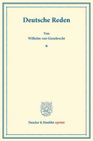 Cover for Giesebrecht · Deutsche Reden. (Bok) (2013)