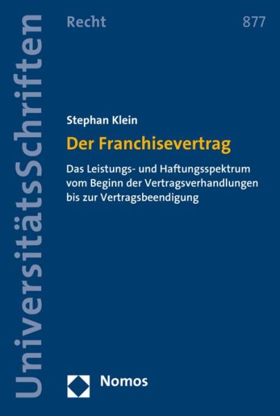 Cover for Stephan Klein · Der Franchisevertrag (Paperback Book) (2015)