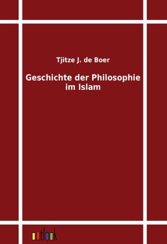 Cover for Tjitze J. De Boer · Geschichte Der Philosophie Im Islam (Taschenbuch) [German edition] (2011)