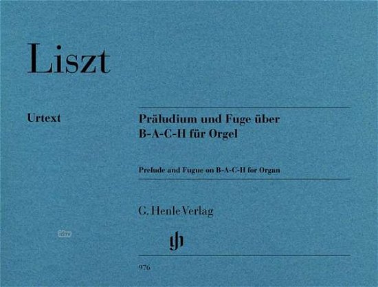 Cover for Liszt · Prälud.u.Fuge üb.BACH,Org.HN976 (Bog)