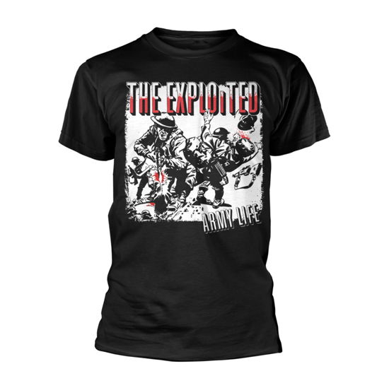 Cover for The Exploited · Army Life (Black) (T-shirt) [size M] (2023)