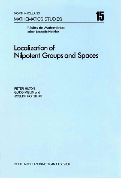 Cover for Author Unknown · Localization of nilpotent groups and spaces (Paperback Book) (1975)