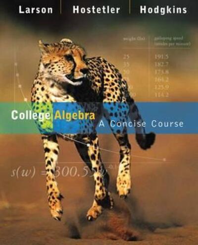 Cover for Ron Larson · College Algebra: a Concise Course (Hardcover Book) (2005)