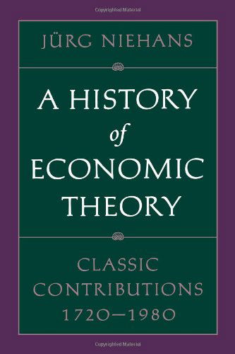 Cover for Jurg Niehans · A History of Economic Theory: Classic Contributions, 1720-1980 (Paperback Book) (1994)