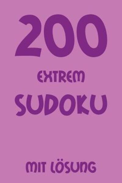Cover for Tewebook Sudoku · 200 extrem Sudoku mit Loesung (Paperback Book) (2019)