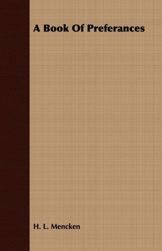 Cover for H. L. Mencken · A Book of Preferances (Paperback Book) (2008)