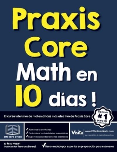 Cover for Reza Nazari · Praxis Core Math en 10 Días (Buch) (2023)