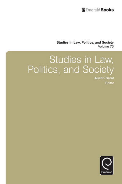 Cover for Austin Sarat · Studies in Law, Politics, and Society - Studies in Law, Politics, and Society (Hardcover Book) (2016)