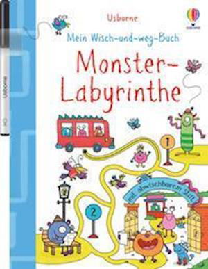 Mein Wisch-und-weg-Buch: Monster-Labyrinthe - Jane Bingham - Kirjat - Usborne Verlag - 9781789416763 - keskiviikko 16. maaliskuuta 2022