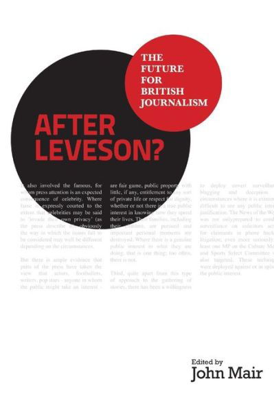 Cover for John Mair · After Leveson? - the Future for British Journalism (Paperback Book) (2013)