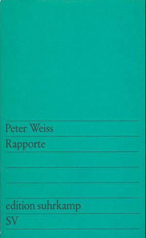 Cover for Peter Weiss · Edit.Suhrk.0276 Weiss.Rapporte.1 (Book)