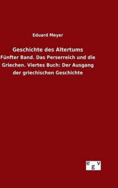 Geschichte Des Altertums - Eduard Meyer - Bøger - Salzwasser-Verlag Gmbh - 9783734005763 - 27. august 2015