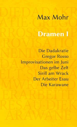 Cover for Max Mohr · Dramen I (Hardcover Book) (2021)