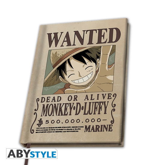 Cover for P.Derive · One Piece - A5 Notebook Wanted Luffy (Stationery) (2023)