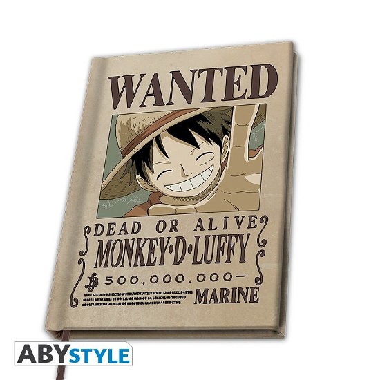 Cover for P.Derive · One Piece - A5 Notebook Wanted Luffy (Papperier) (2023)