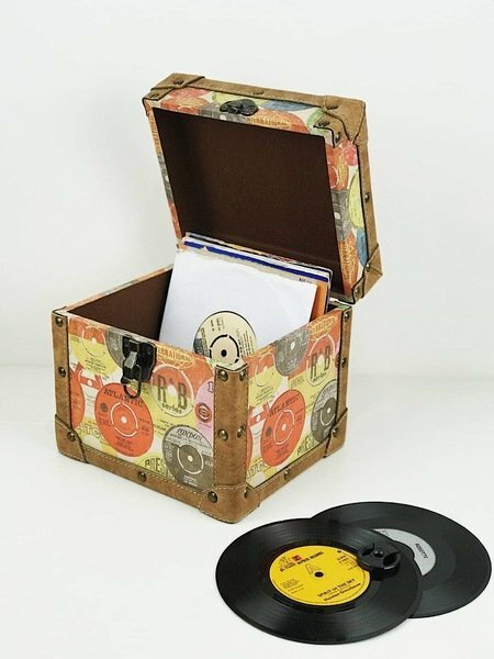 Cover for Retro Record · 7 Inch 50 Record Storage Carry Case Retro (Vinyltilbehør)