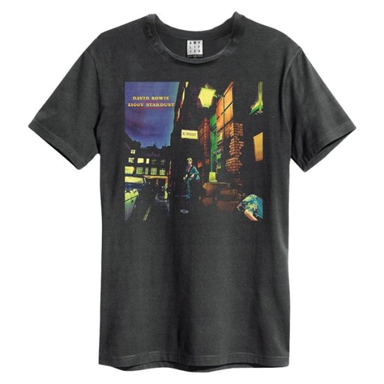 David Bowie - Ziggy Stardust Amplified Large Vintage Charcoal T Shirt - David Bowie - Merchandise - AMPLIFIED - 5054488072764 - 